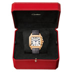 Santos de Cartier Large Model | 40mm, 18K Rose Gold, Alligator Leather, Silver Dial