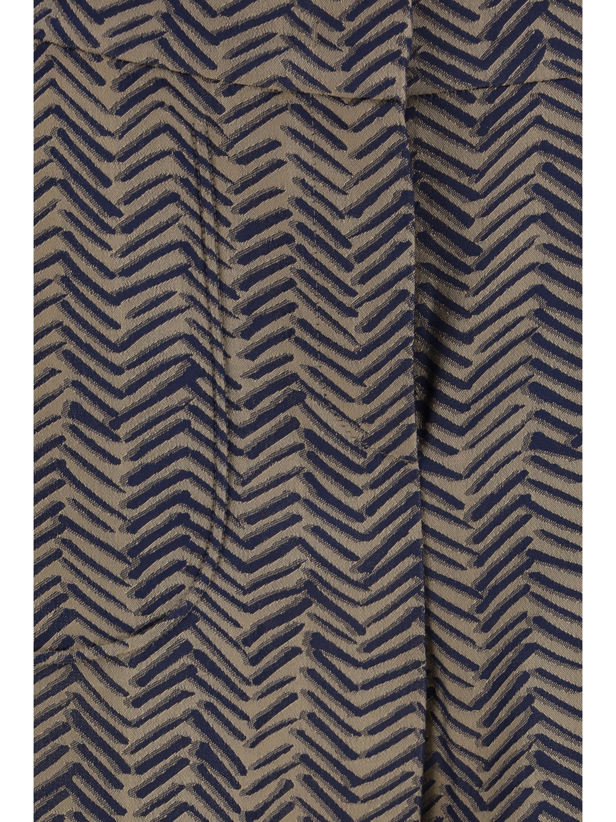 Giorgio Armani Chevron Jacquard Viscose Pants Medieval Blue