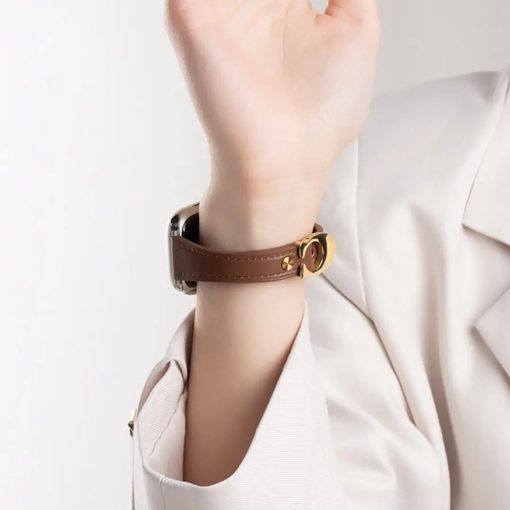C-Buckle applewatch Leather Band
