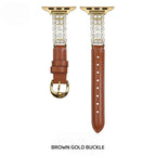 Elegant Rhinestone Leather Strap