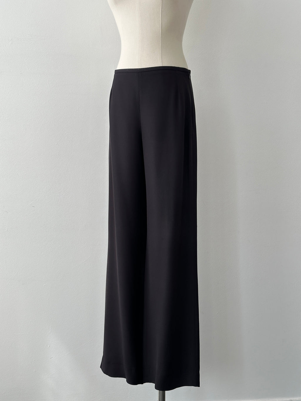 Armani Collezioni 2000s Silk Wide Leg Trousers - W28
