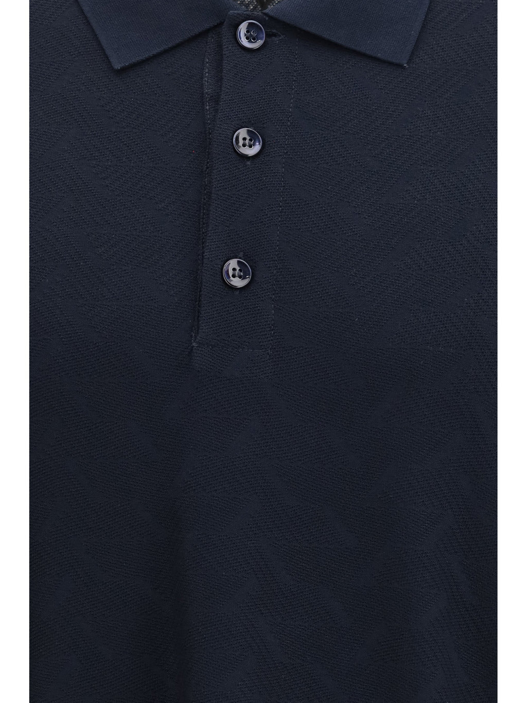 Giorgio Armani Men Viscose And Polyester Polo Shirt