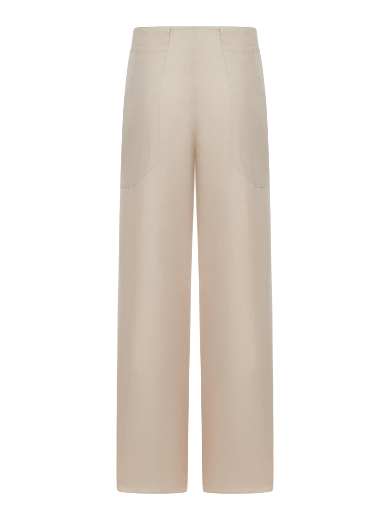 Giorgio Armani Men Straight-Leg Trousers In Linen Blend
