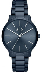 Armani Exchange Cayde AX2702 Men's Analog Watch – Blue Dial with Matching Blue Stainless Steel Strap