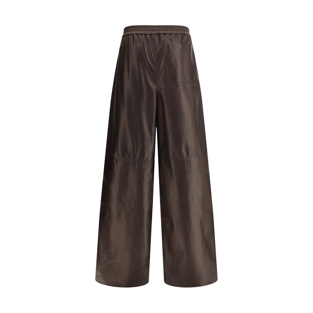 Giorgio Armani Black Leather Pants