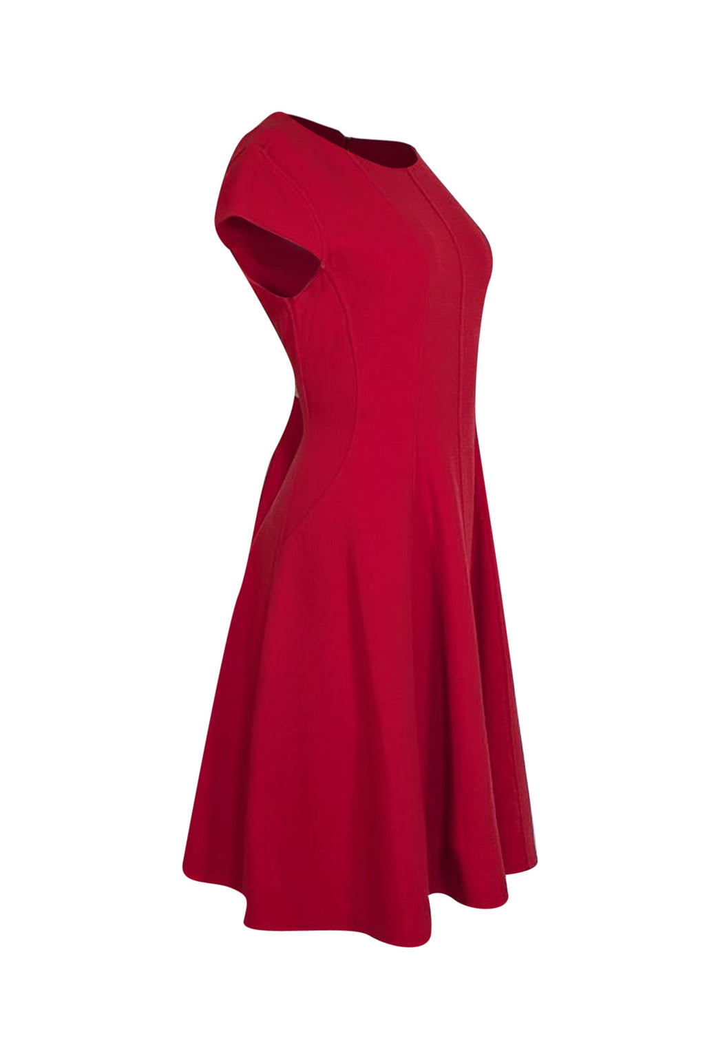 Armani Collezioni - Red Knit Wool Cap Sleeve Dress Sz 8