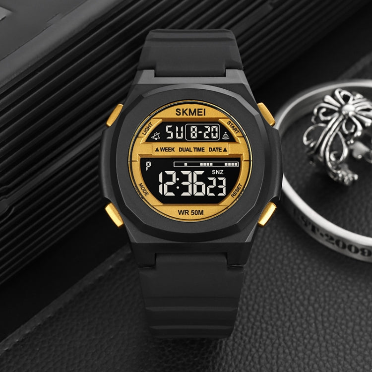 skmei-1821-stainless-steel-buckle-silicone-strap-electronic-watcharmy-green
