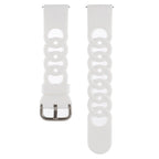 20mm Donut Hollow Silicone Watch Band(White)