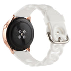 20mm Donut Hollow Silicone Watch Band(White)