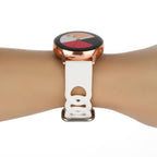 20mm Donut Hollow Silicone Watch Band(White)