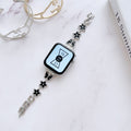 Metal Bracelet Watch Band For Apple Watch Series 8&7 45mm / SE 2&6&SE&5&4 44mm / 3&2&1 42mm(Butterfly Black Rose)