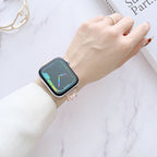 Metal Bracelet Watch Band For Apple Watch Series 8&7 45mm / SE 2&6&SE&5&4 44mm / 3&2&1 42mm(Butterfly Black Rose)
