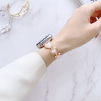 Metal Bracelet Watch Band For Apple Watch Series 8&7 45mm / SE 2&6&SE&5&4 44mm / 3&2&1 42mm(Butterfly Black Rose)