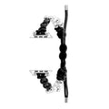 For Apple Watch Series 8 41mm Paracord Row Beads Drawstring Braided Watch Band(Black)