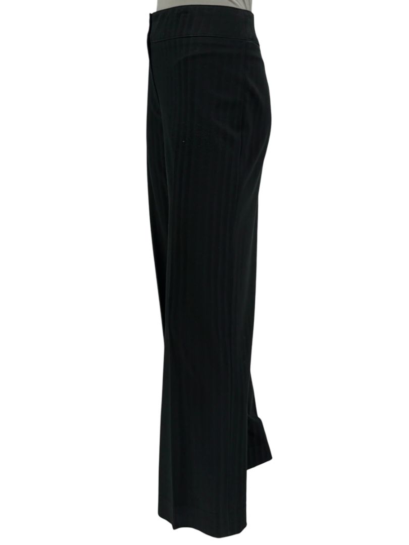 Armani Collezioni Black Pinstripe Wide-Leg Pants – Size 12