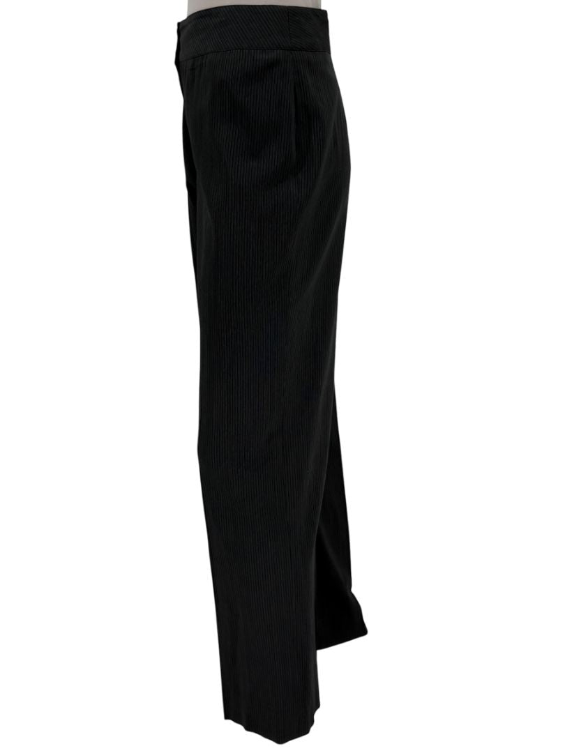 Armani Collezioni Charcoal Pinstripe Tailored Trousers – Size 12 (IT 48)