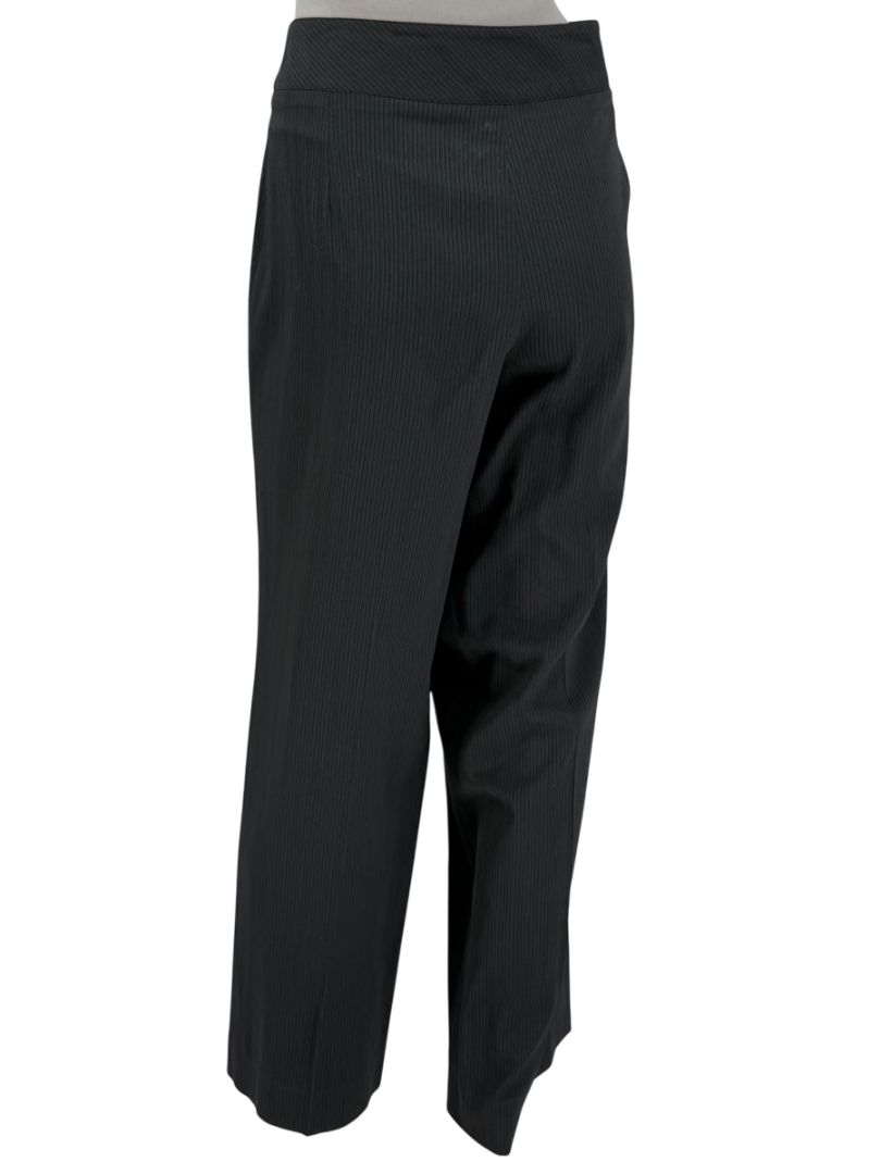 Armani Collezioni Charcoal Pinstripe Tailored Trousers – Size 12 (IT 48)