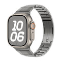 For Apple Watch 46mm / 49mm / 45mm / 44mm Curved Side Detachable Stainless Steel Watch Band(Titanium)