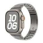 For Apple Watch 46mm / 49mm / 45mm / 44mm Curved Side Detachable Stainless Steel Watch Band(Titanium)
