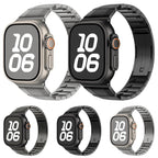 For Apple Watch 46mm / 49mm / 45mm / 44mm Curved Side Detachable Stainless Steel Watch Band(Titanium)