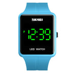 skmei-1541-fashion-led-watch-square-couple-model-waterproof-electronic-watch-silicone-watchblue