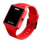 skmei-1541-fashion-led-watch-square-couple-model-waterproof-electronic-watch-silicone-watchred