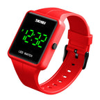 skmei-1541-fashion-led-watch-square-couple-model-waterproof-electronic-watch-silicone-watchred