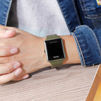 skmei-1541-fashion-led-watch-square-couple-model-waterproof-electronic-watch-silicone-watchgreen