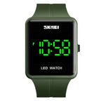 skmei-1541-fashion-led-watch-square-couple-model-waterproof-electronic-watch-silicone-watchgreen