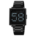 skmei-multi-function-letter-display-dial-square-men-electronic-watch-color-black-steel-band