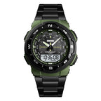 skmei-1370-multifunctional-men-outdoor-sports-noctilucent-waterproof-stainless-steel-digital-wrist-watch-army-green