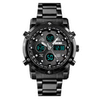skmei-1389-multifunctional-men-business-digital-watch-30m-waterproof-large-dial-wrist-watch-with-stainless-steel-watchband-black