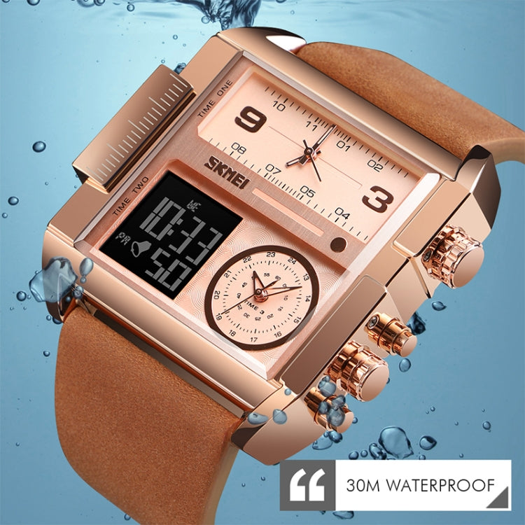 skmei-1391-multifunctional-men-business-digital-watch-30m-waterproof-square-dial-wrist-watch-with-leather-watchbandrose-gold