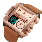 skmei-1391-multifunctional-men-business-digital-watch-30m-waterproof-square-dial-wrist-watch-with-leather-watchbandbrown