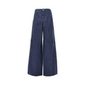 Emporio Armani Wide Leg Denim Pants Blue Women