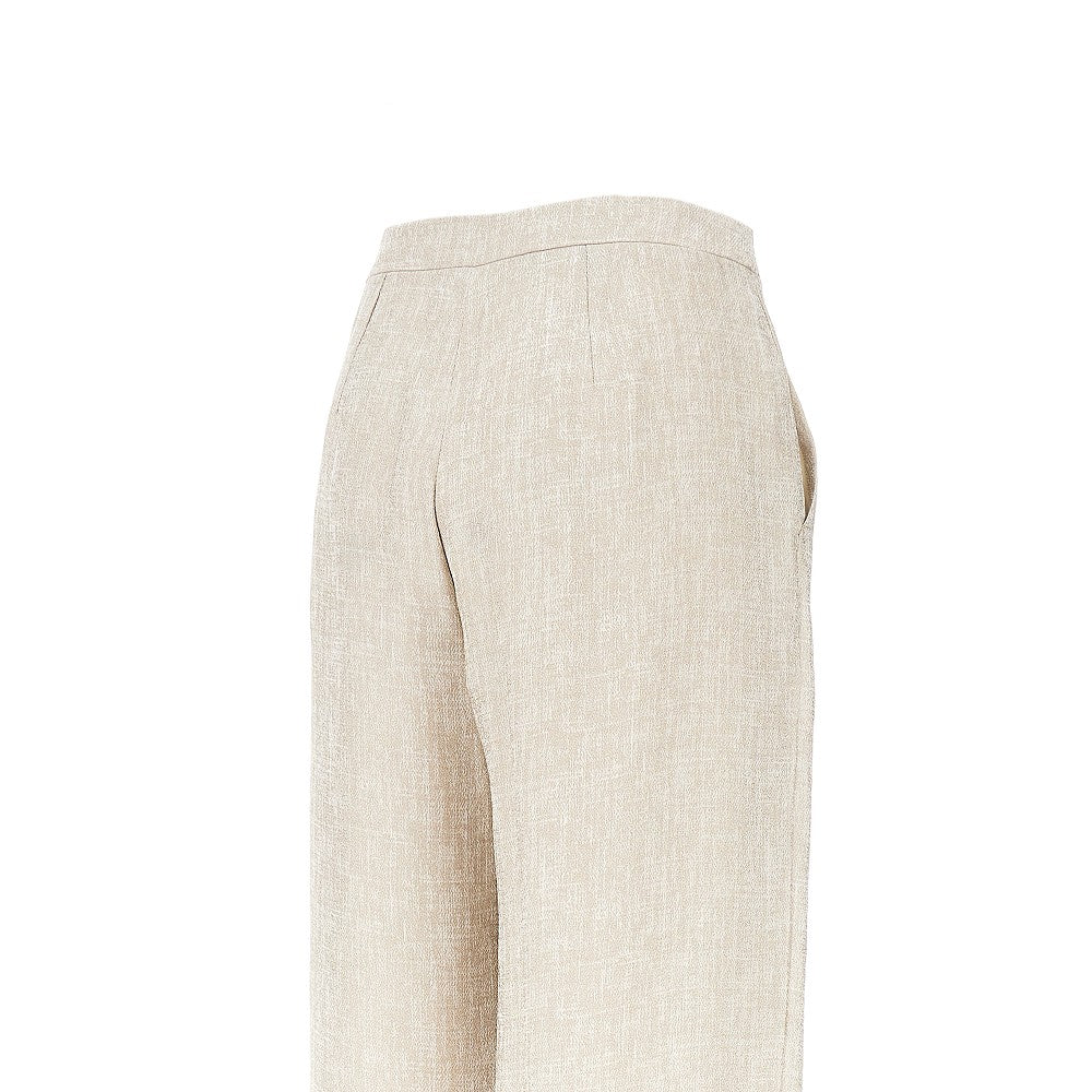 Emporio Armani Icon Laminated Viscose Pants Gold