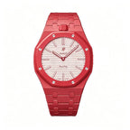 Ceramic Watch Strap Band with Ceramic Case Mod Kit For Swatch X AP Royal Pop