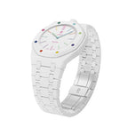 Ceramic Watch Strap Band with Ceramic Case Mod Kit For Swatch X AP Royal Pop