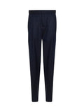 Giorgio Armani Men Blue Chevron Wool And Cashmere Trousers