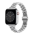 Slim Prestige Stainless Steel Link Band For Apple Watch Multiple Colors Available